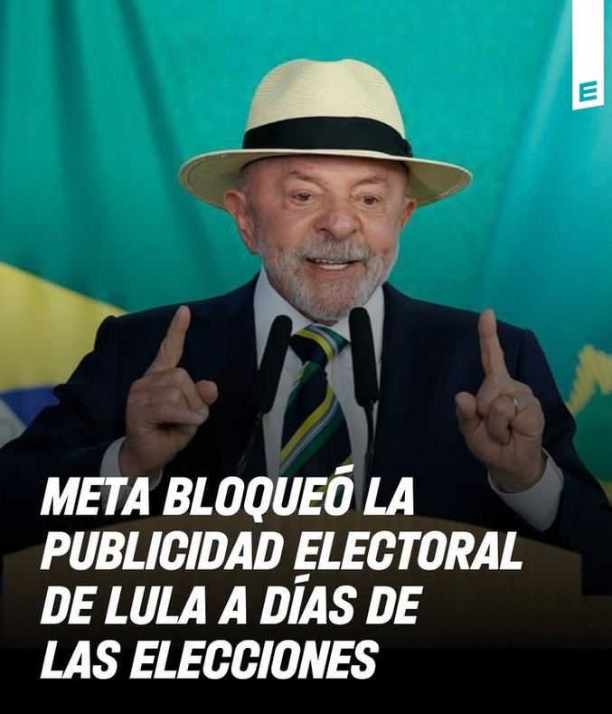 Lula bloqueado por Meta